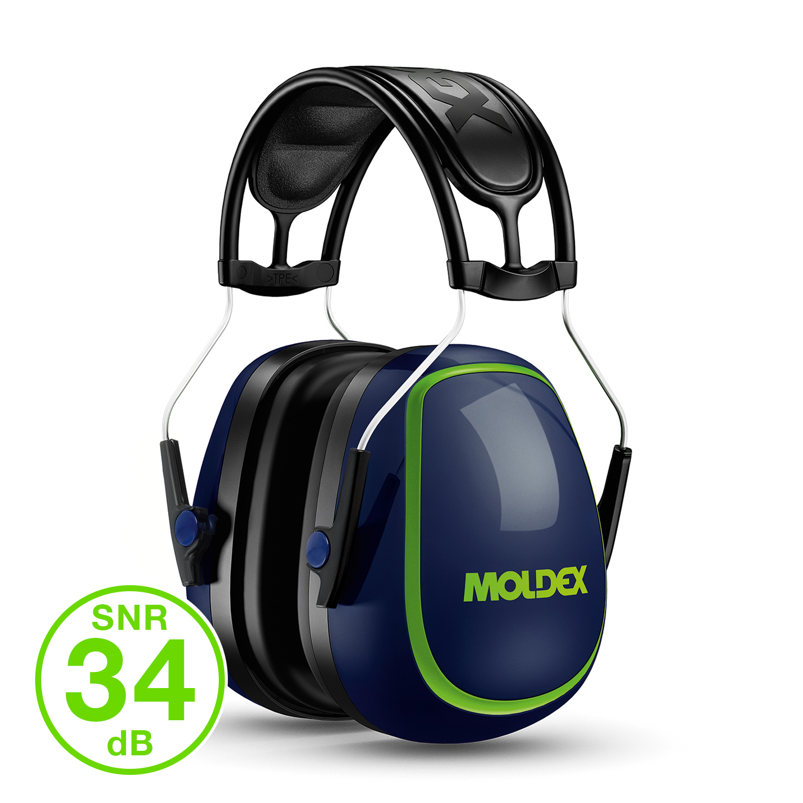 Moldex M5 Earmuffs – 34 dB SNR Hearing Protection, H39/M31/L24