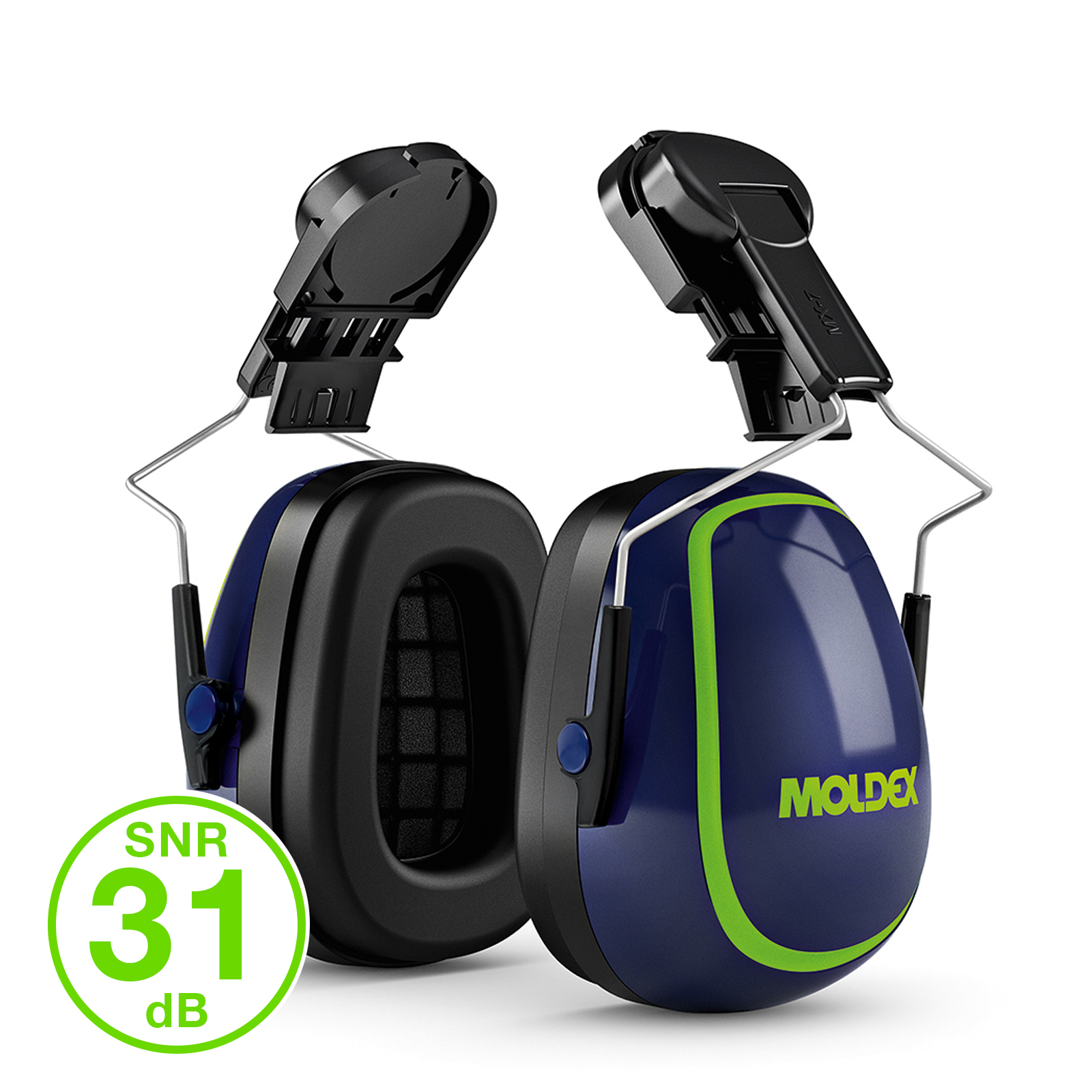 Moldex M7-X Helmet Mounted Earmuffs – 31 dB SNR, 30 mm Slot